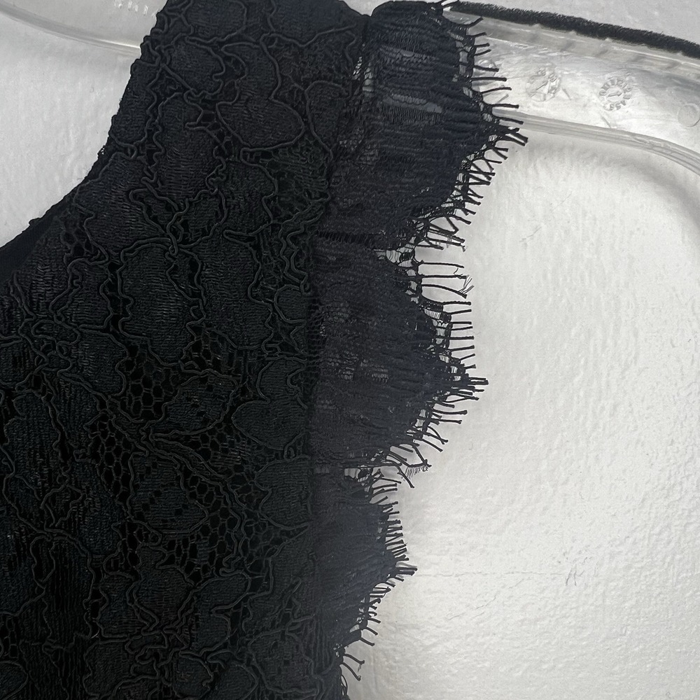 Francesca's Black Lace Open Back Tulle Mini Dress XS Women's NEW Goth Punk Glam - Picture 5 of 10